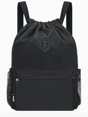 Drawstring Backpack Sports Gym Bag with Shoes Compartment
